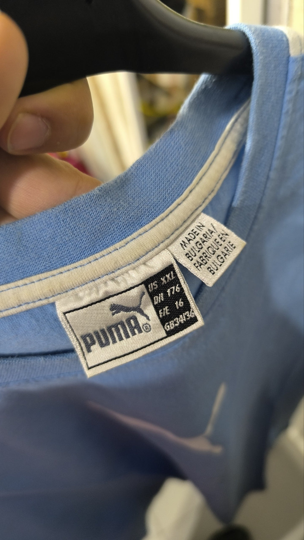 Maglietta Puma Azzurro con Banda Bianca Vintage Y2K — foto 5
