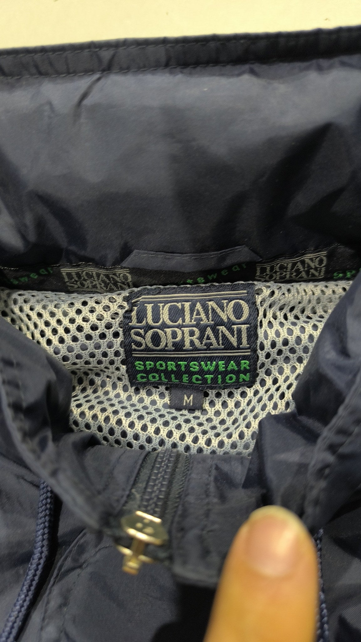 Giacca a vento sportiva Luciano Soprani Sportswear Collection Full Zip Collo Alto Vintage Y2K (M) — foto 5