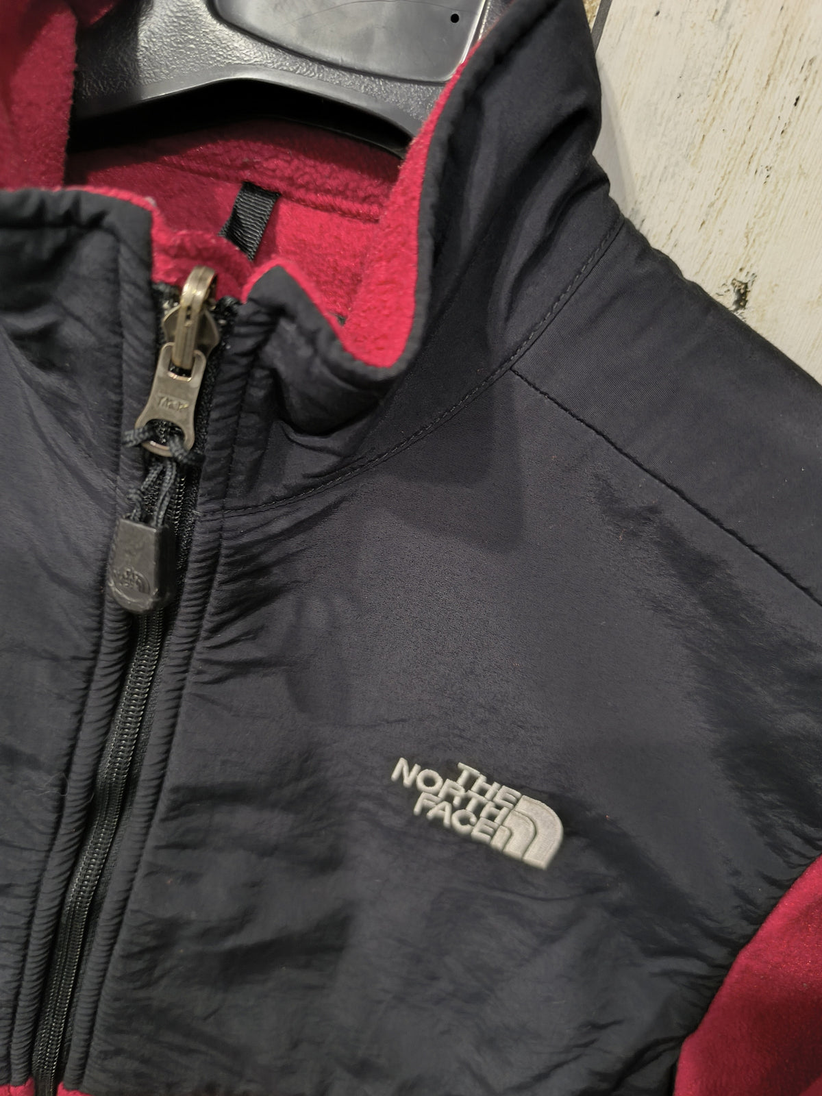 Pile Collo Alto Zip Integrale The North Face Nero Bordeaux Vintage Y2K — foto 4