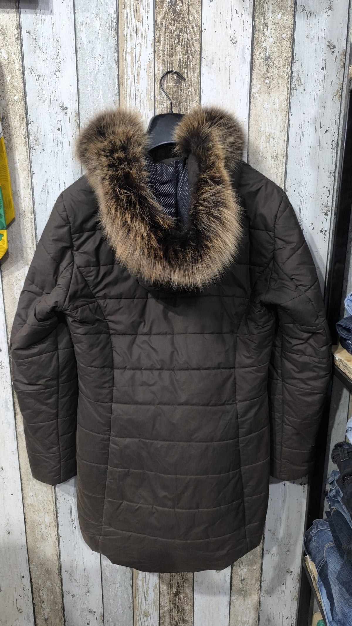 Giacca Refrigiwear imbottita collo pelliccia Marrone scuro Vintage Y2K donna (M) — foto 6