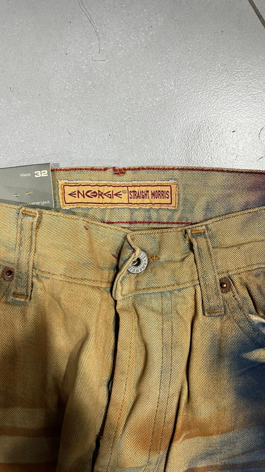Jeans Straight Energie Straight Morris Beige Vintage Y2K (W32) — foto 5