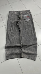 Jeans Grigio Scuro Ricamo Drago Vintage Y2K (41) — foto 3