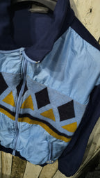Giacca Sportiva Reebok Full Zip Collo Alto Azzurro Blu Navy Giallo Ocra Vintage Y2K (46) — foto 4