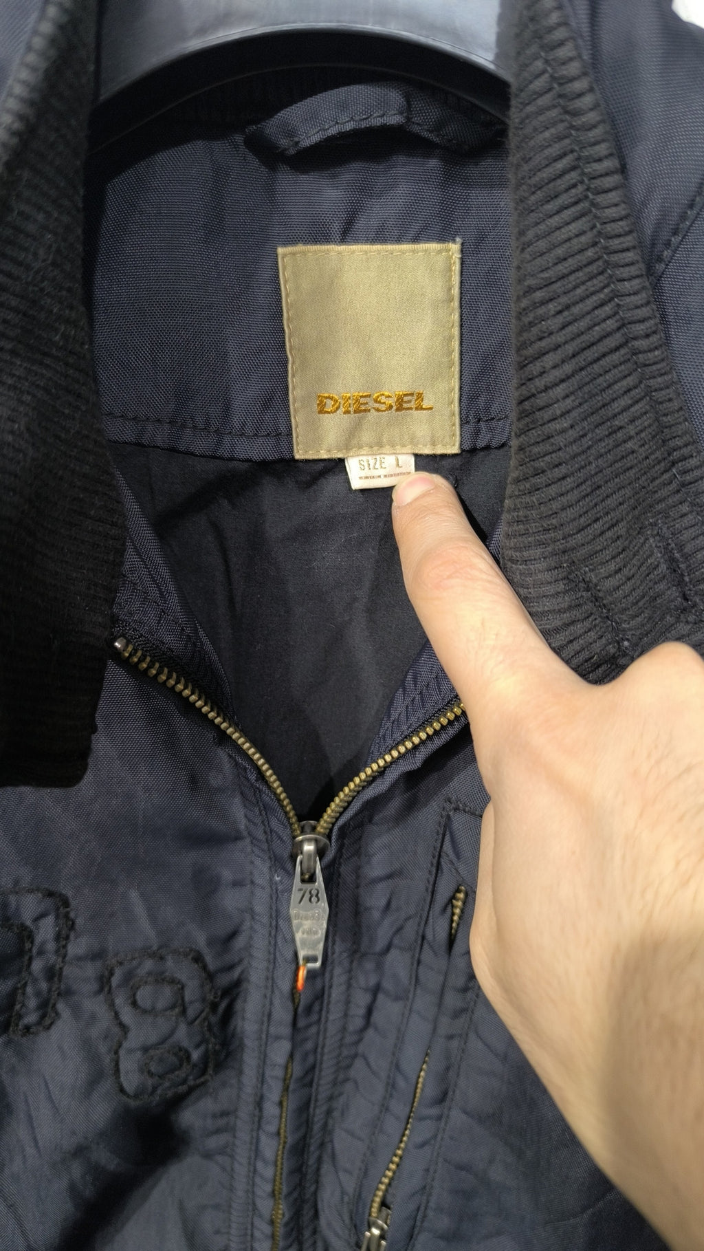 Giacca bomber Diesel Nero Vintage Y2K (L) — foto 5