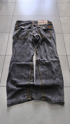True Religion Jeans Grigio Scuro Cuciture Multicolor Vintage Y2K (L) — foto 4
