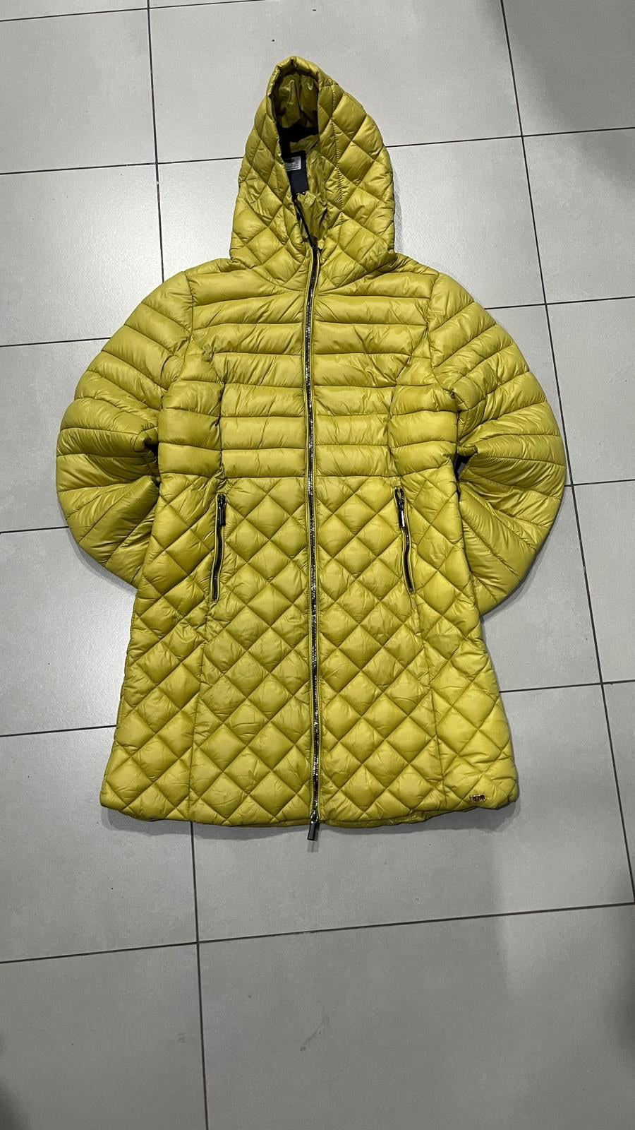 Piumino con cappuccio Cavalli Class TX T42V SB067 Giallo lime/verde oliva Vintage Y2K (L) — foto 3