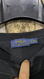 Felpa girocollo Polo Ralph Lauren Nera Ricamo tono su tono Vintage Y2K (S) — foto 5