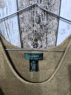 Canotta in maglia Lauren Ralph Lauren Oro antico Vintage Y2K (XL) — foto 4