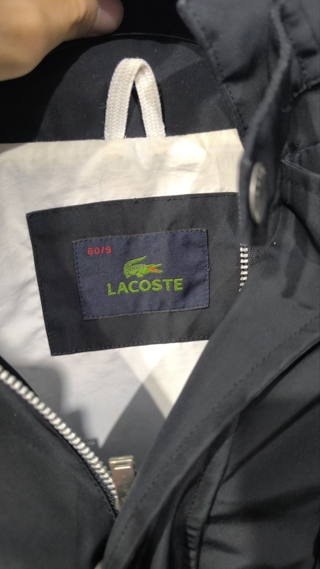 Lacoste Giacca Uomo Nero Zip Bottoni Vintage Y2K — foto 5