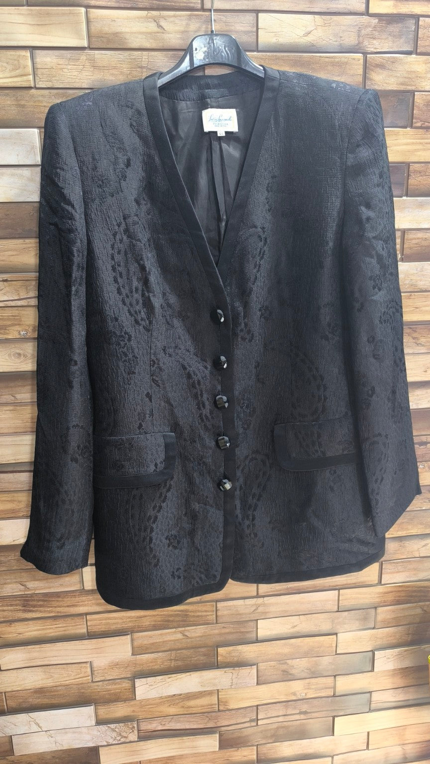 Giacca blazer donna Luisa Spagnoli vintage nera elegante Made in Italy taglia 44 (M)