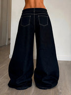Denim Jeans Black Super Baggy Fit (S)