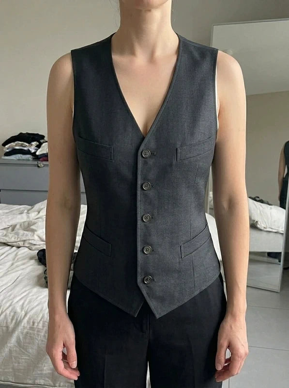 Gilet Ralph Lauren da Donna Nero Vintage (S)