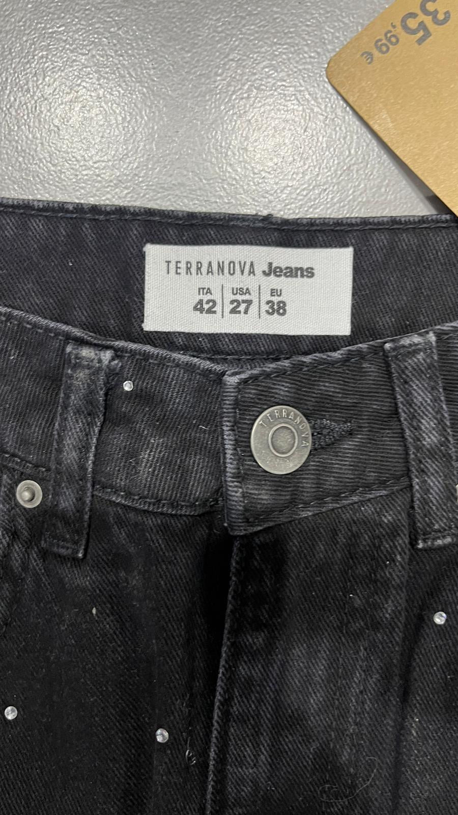 Jeans gamba ampia Terranova Jeans Nero 5 tasche Borchie Vintage Y2K — foto 8