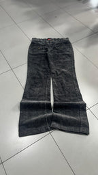 Pantaloni velluto a coste Edera Grigio antracite slavato Vintage Y2K (44) — foto 3