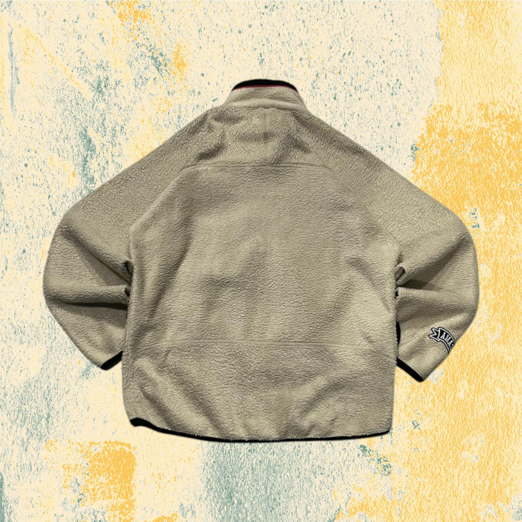 Felpa in Pile Beige Fila anni 2000 - American Oversize Fit (XL)