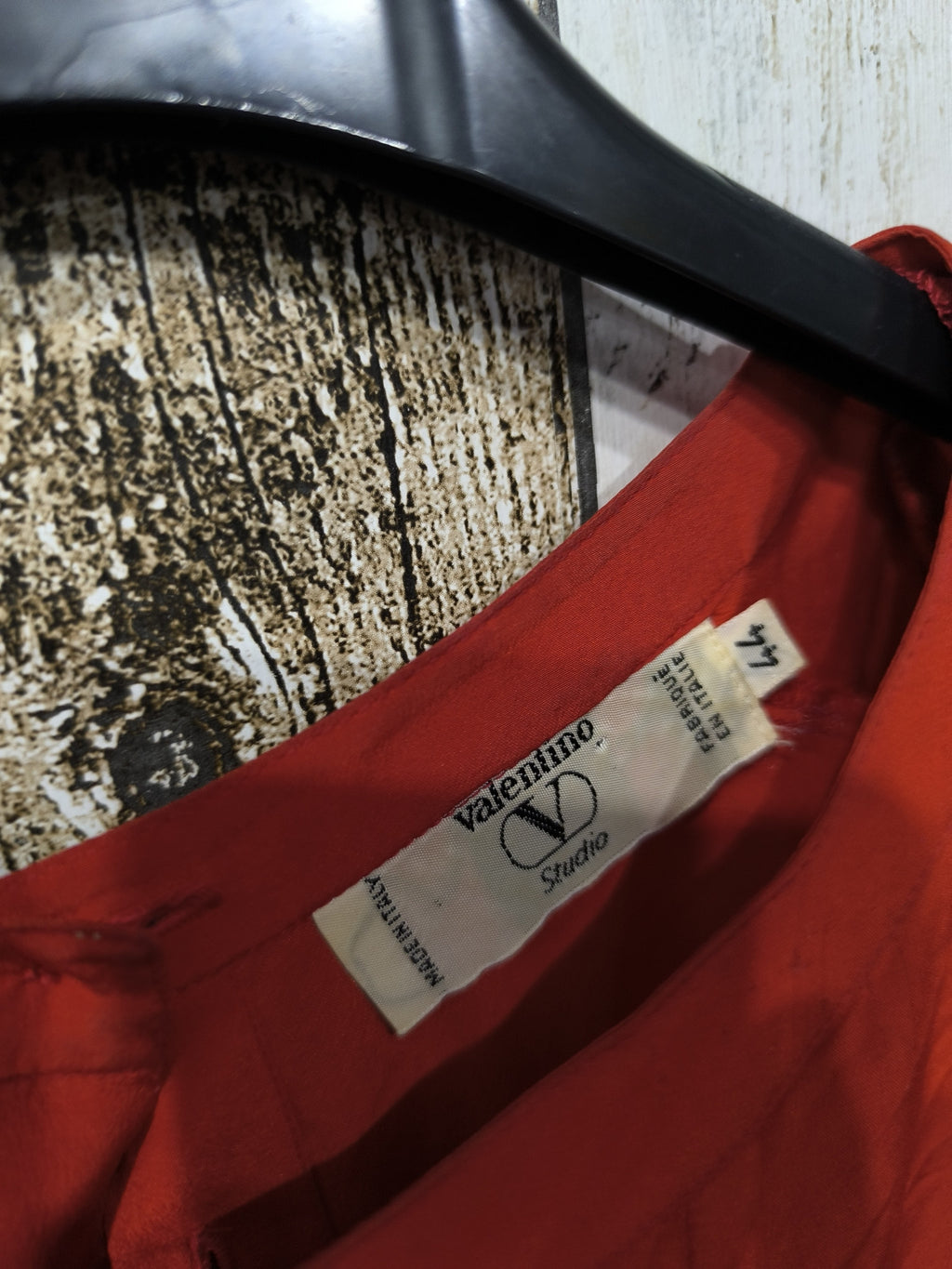 Blusa Valentino Studio Pieghe Frontali Rossa Vintage Y2K (44) — foto 5