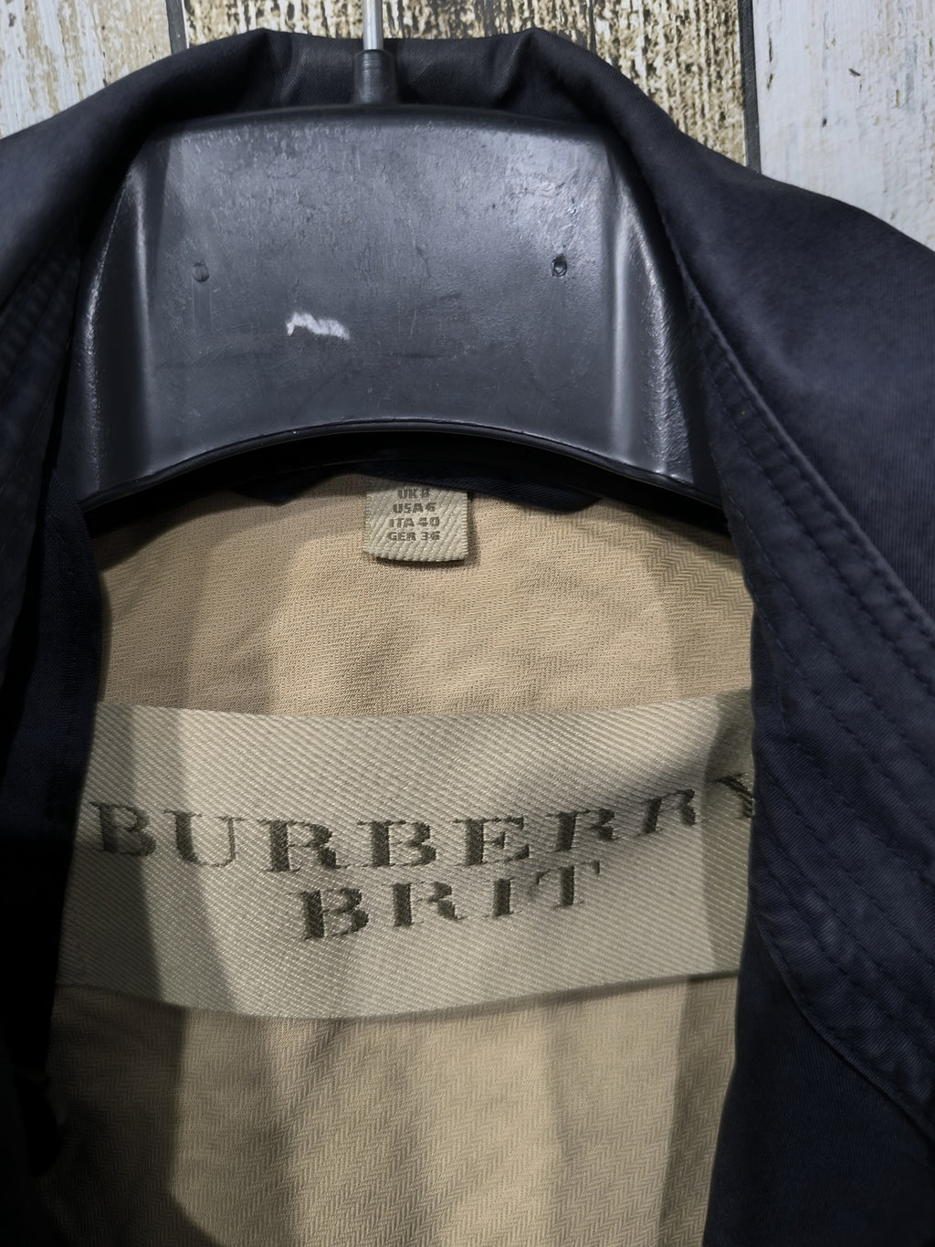 Trench Coat Doppiopetto Burberry Blu Navy Vintage Y2K — foto 5