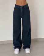 Denim Jeans Hugo Boss Dark Black Baggy Fit (S) Vintage Y2K