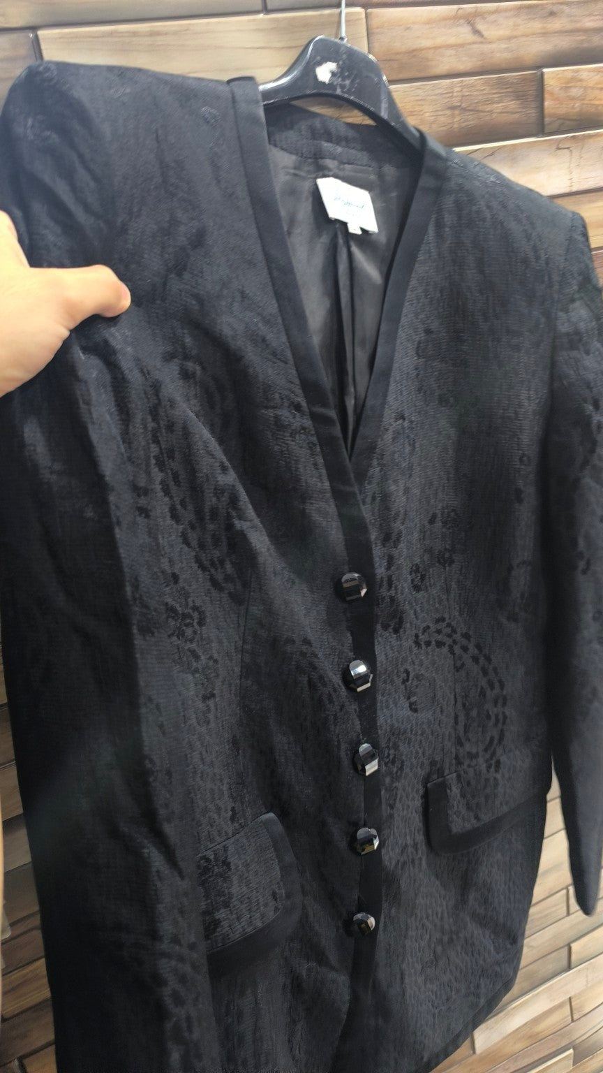 Giacca blazer donna Luisa Spagnoli vintage nera elegante Made in Italy taglia 44 (M)