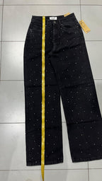 Jeans gamba ampia Terranova Jeans Nero 5 tasche Borchie Vintage Y2K — foto 3