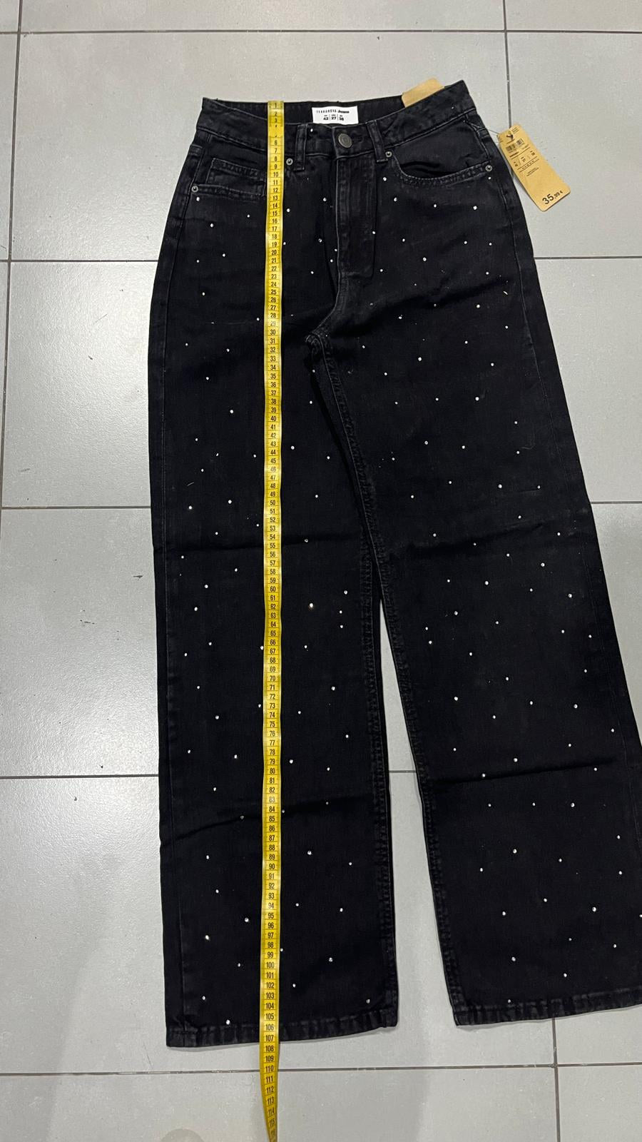 Jeans gamba ampia Terranova Jeans Nero 5 tasche Borchie Vintage Y2K — foto 3