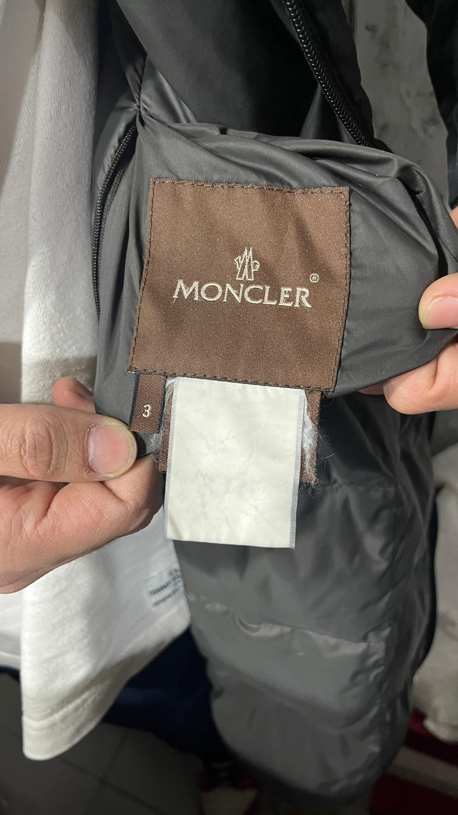 Piumino lungo Moncler Collo Alto Zip Integrale Grigio Vintage Y2K (3) — foto 5
