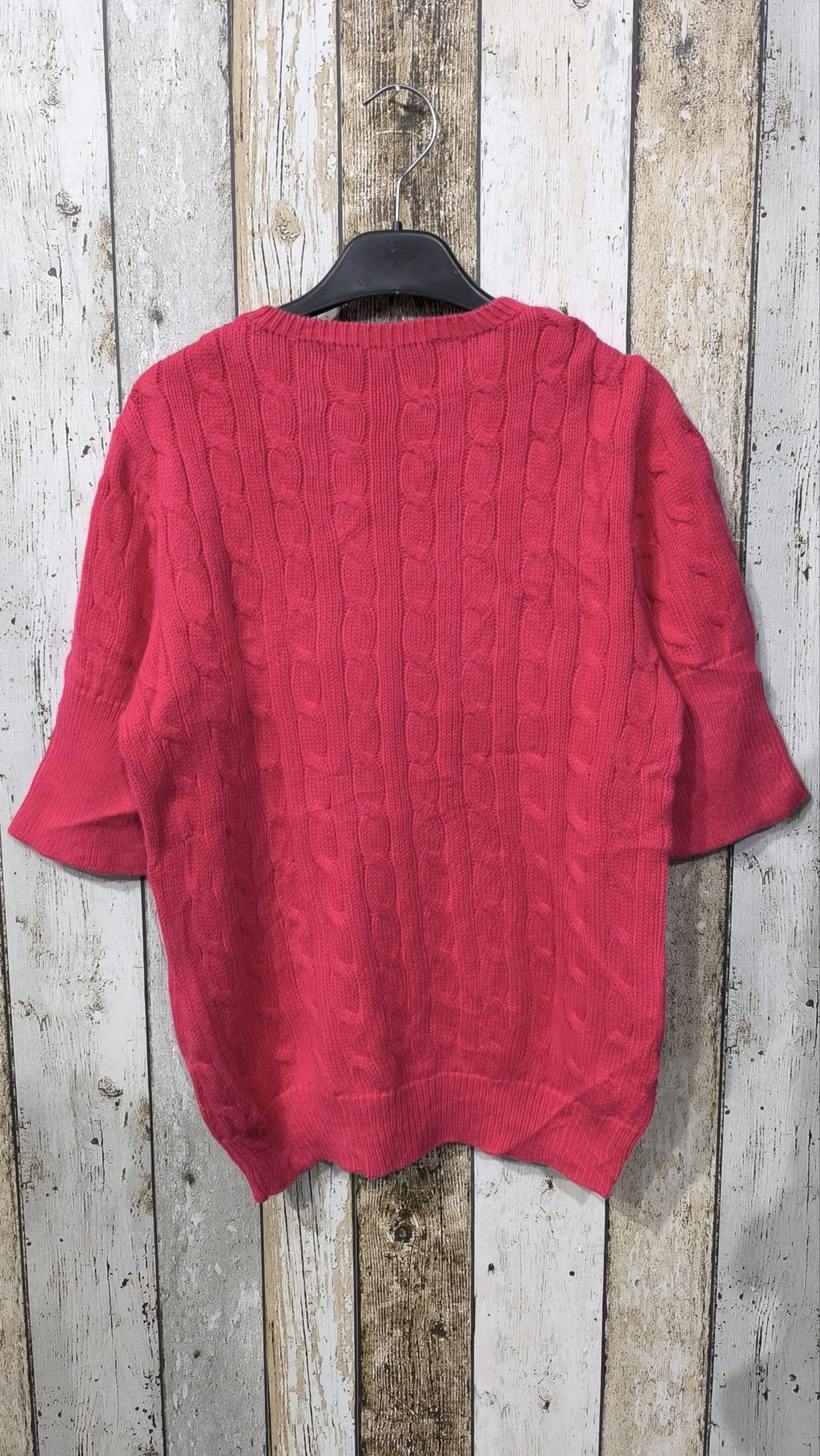 Maglia lunga Ralph Lauren a trecce rosa fucsia Vintage Y2K (M) — foto 5