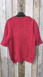 Maglia lunga Ralph Lauren a trecce rosa fucsia Vintage Y2K (M) — foto 5