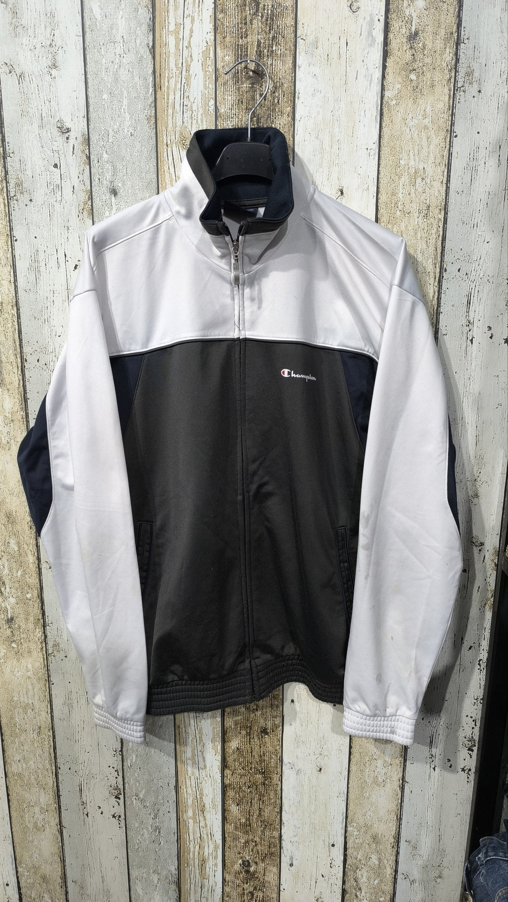 Felpa Champion Zip Bicolore Vintage Y2K Uomo (M) — foto 3