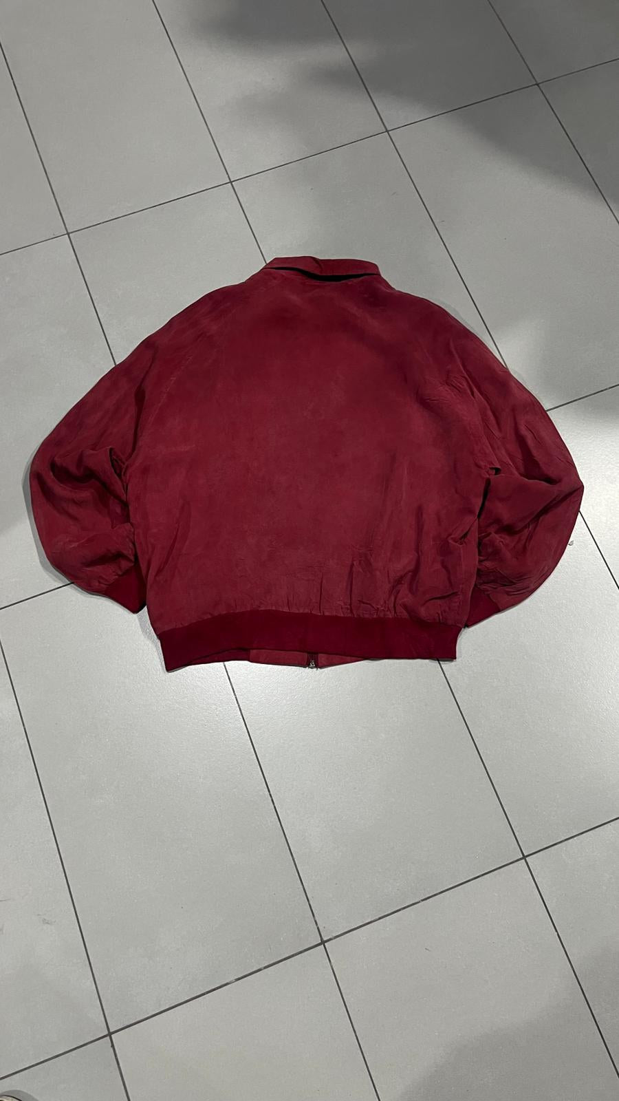 Giacca bomber Most Wollin Zip Collo a camicia Bordeaux Vintage Y2K (M) — foto 4