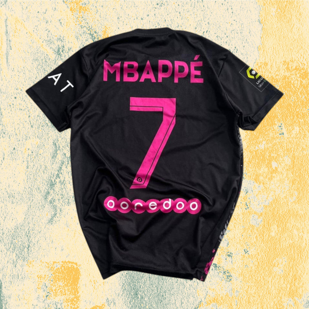 T-Shirt PSG Paris "Mbappè 7" Football Vintage Y2K 90s 2000s American Style (M)
