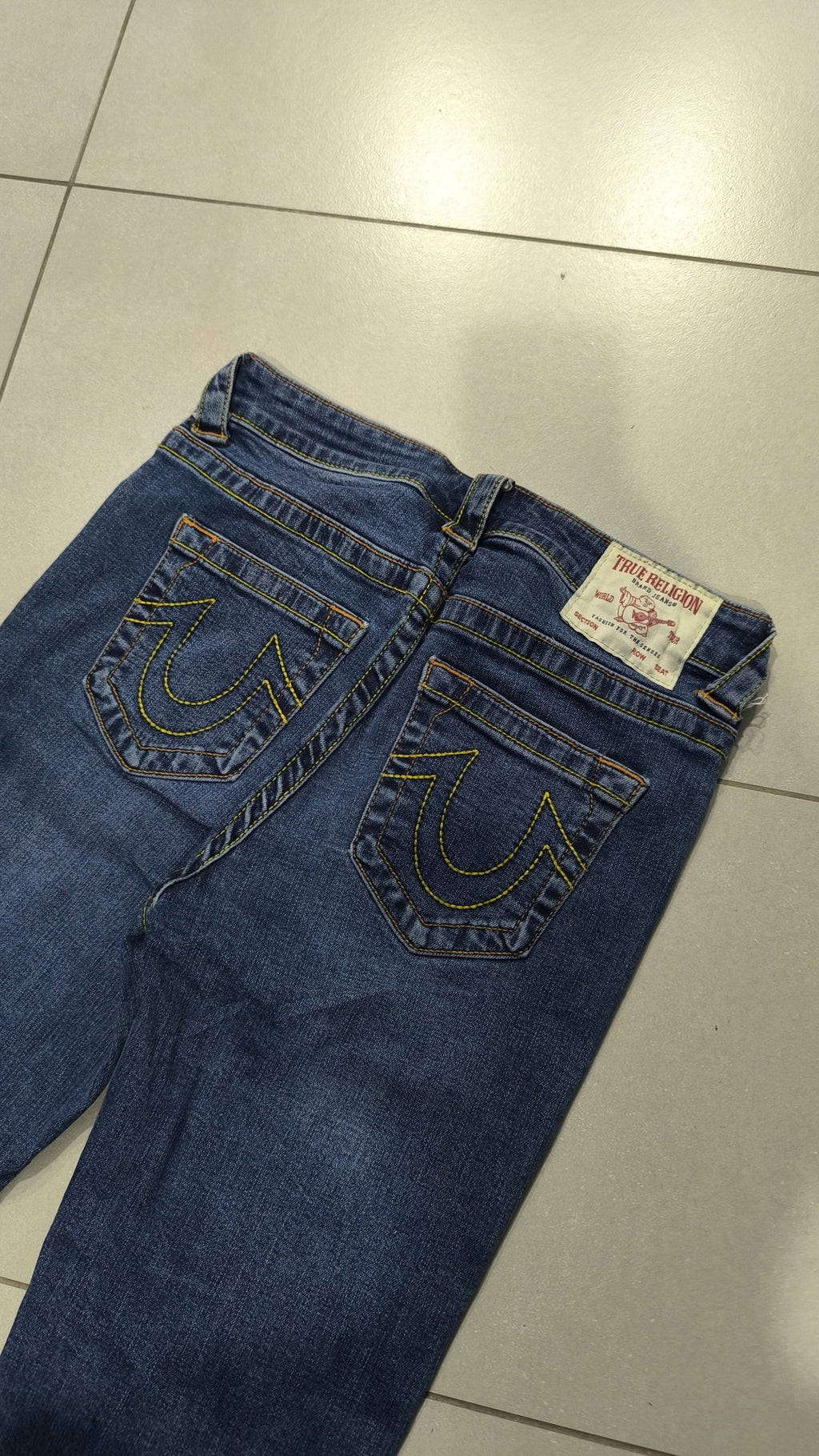 Jeans True Religion Blu Denim 5 Tasche Ricamo Vintage Y2K (27) — foto 4