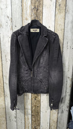 Giacca denim Moschino Jeans grigio antracite slavato Vintage Y2K Donna (S) — foto 3