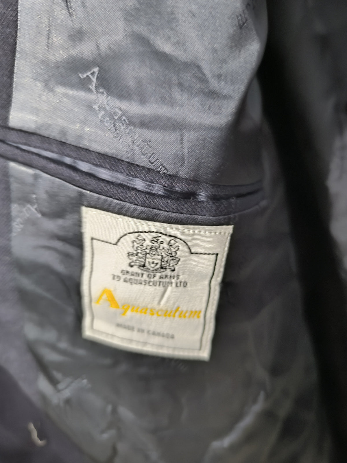 Blazer monopetto Aquascutum Blu molto scuro Rever a lancia Vintage Y2K (XXL) — foto 5