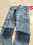Denim Cargo Washed Low Waist Vintage Y2K baggy Fit 90s 2000s (S)