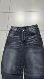 Denim Black Baggy Fit Striped (M)