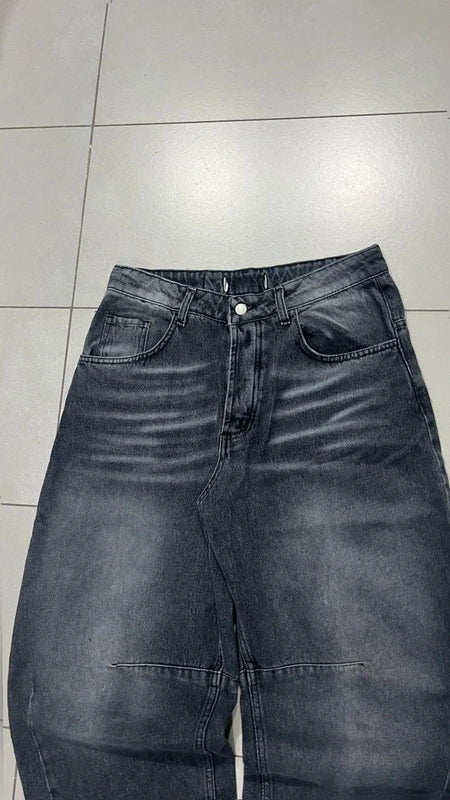 Denim Black Baggy Fit Striped (M)