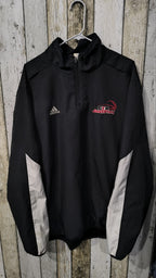Adidas Felpa Sportiva Zip Corta Nero Dettagli Bianchi Vintage Y2K (XL) — foto 4