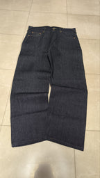 Denim Pantaloni Vintage Y2K Blu Scuro Verde Rosso Drago Stampa (L) — foto 6