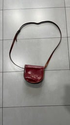 Borsa a tracolla in pelle Bordeaux Vintage Y2K — foto 3