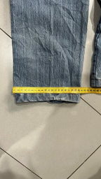 Jeans Cargo Cygress Blu Denim Lavato Tasche Applicate Vintage Y2K (2L) — foto 8