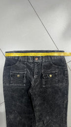 Pantaloni velluto a coste Edera Grigio antracite slavato Vintage Y2K (44) — foto 6