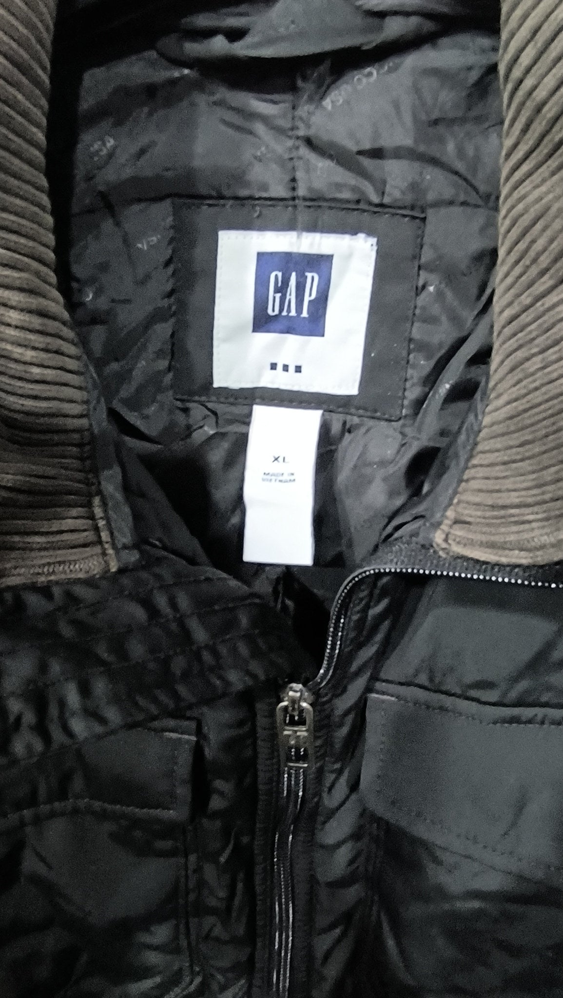 Giacca Collo Alto GAP Zip Integrale Nero Vintage Y2K (XL) — foto 5