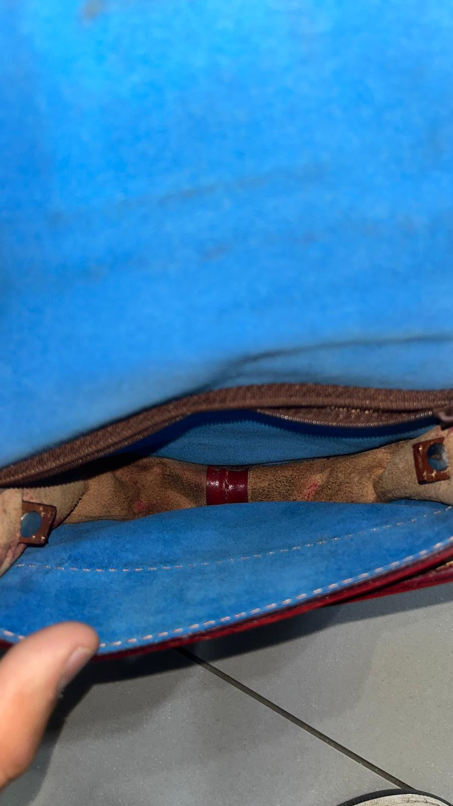 Borsa a tracolla in pelle Bordeaux Vintage Y2K — foto 6