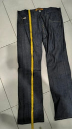 Raw Denim Jeans Embroidered Baggy Fit (XL)