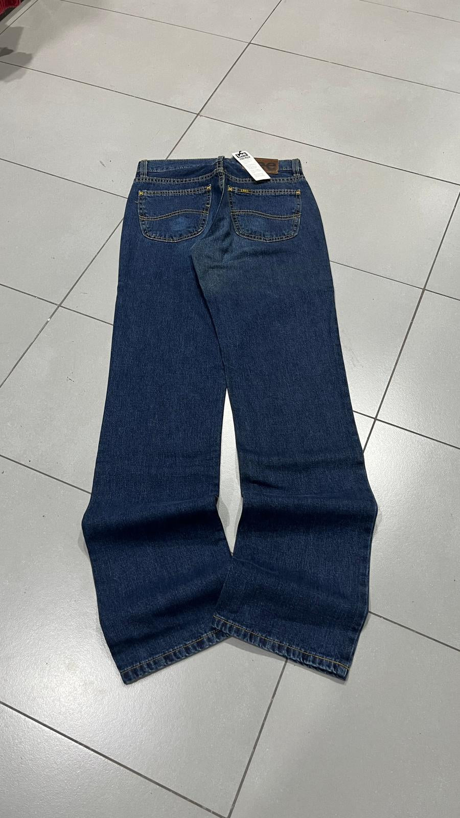 Jeans Lee Denim Cinque Tasche Blu Scuro Vintage Y2K (S) — foto 3