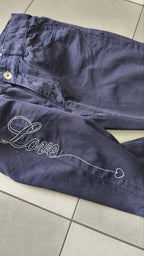 Love Moschino Pantaloni Blu Scuro Ricamo Love Vintage Y2K (29) — foto 8