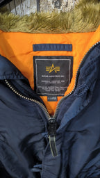 Parka imbottito Alpha Industries con cappuccio e zip Vintage Y2K (XL) — foto 4