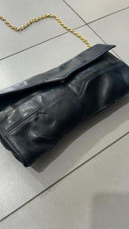 Borsa Clutch a Tracolla Catena Dorata Nero Vintage Y2K — foto 7