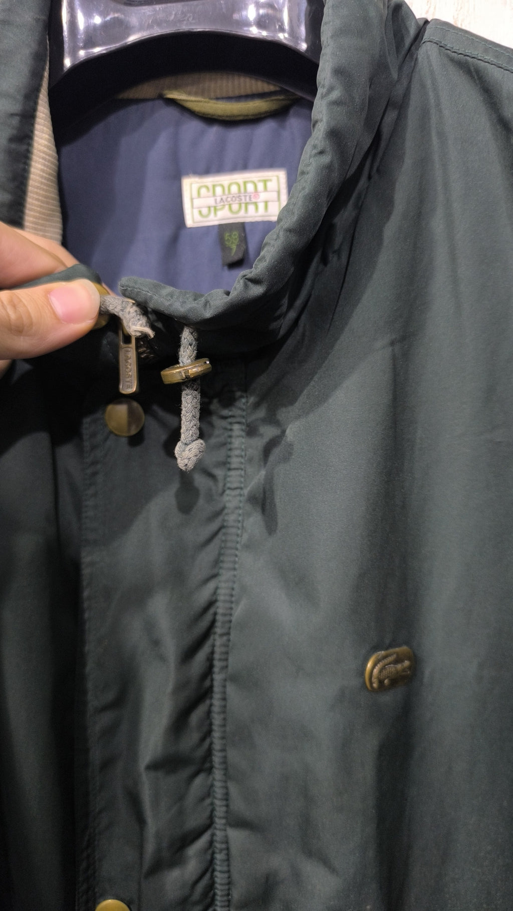 Giacca sportiva Lacoste Sport Collo alto Zip Verde scuro Vintage Y2K (58) — foto 4